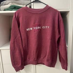 New York embroidered crewneck
